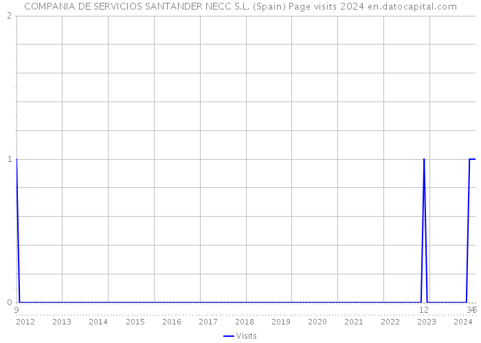 COMPANIA DE SERVICIOS SANTANDER NECC S.L. (Spain) Page visits 2024 