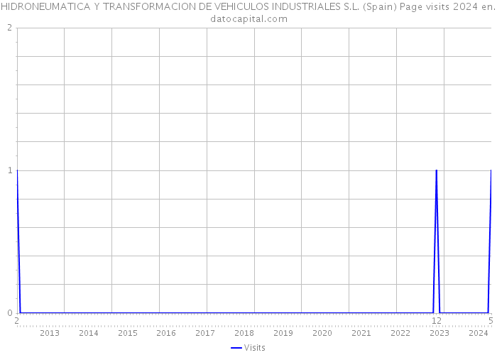 HIDRONEUMATICA Y TRANSFORMACION DE VEHICULOS INDUSTRIALES S.L. (Spain) Page visits 2024 