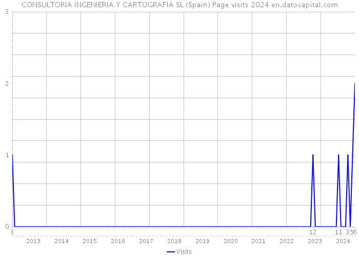 CONSULTORIA INGENIERIA Y CARTOGRAFIA SL (Spain) Page visits 2024 