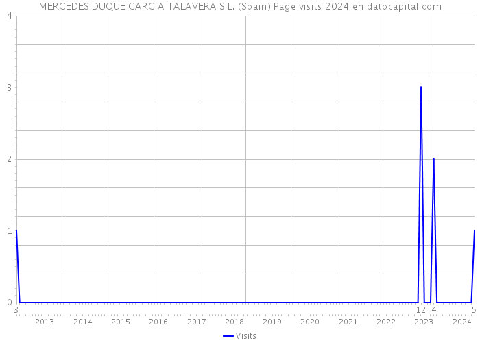 MERCEDES DUQUE GARCIA TALAVERA S.L. (Spain) Page visits 2024 