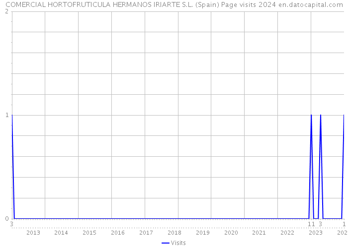 COMERCIAL HORTOFRUTICULA HERMANOS IRIARTE S.L. (Spain) Page visits 2024 