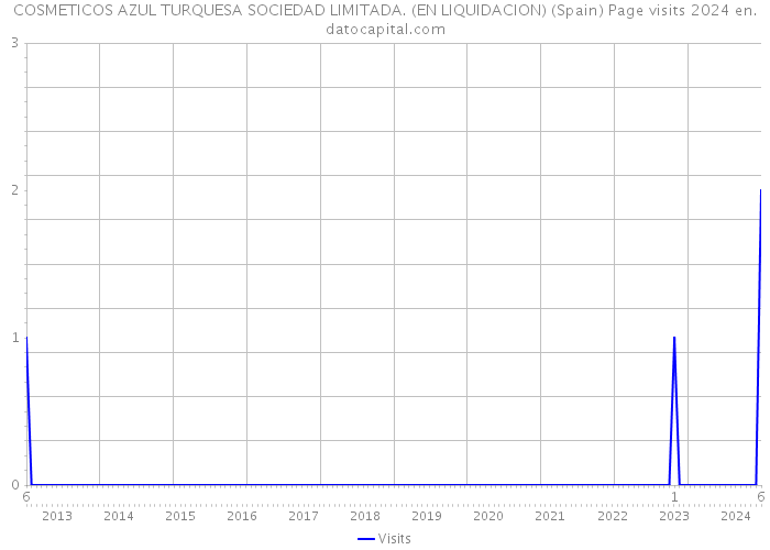 COSMETICOS AZUL TURQUESA SOCIEDAD LIMITADA. (EN LIQUIDACION) (Spain) Page visits 2024 