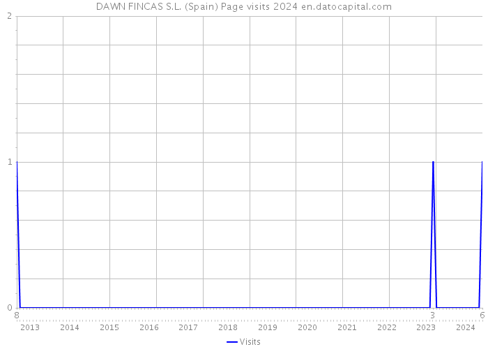 DAWN FINCAS S.L. (Spain) Page visits 2024 