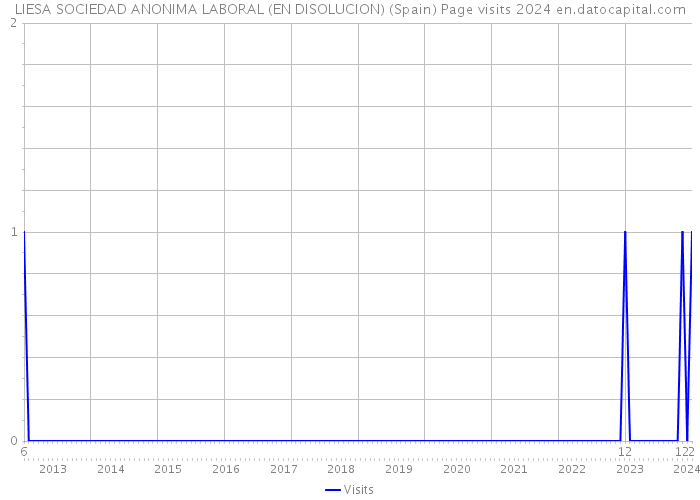 LIESA SOCIEDAD ANONIMA LABORAL (EN DISOLUCION) (Spain) Page visits 2024 