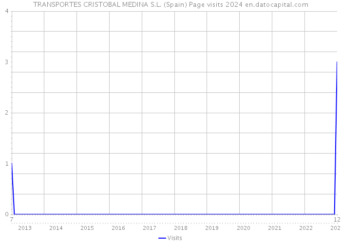 TRANSPORTES CRISTOBAL MEDINA S.L. (Spain) Page visits 2024 