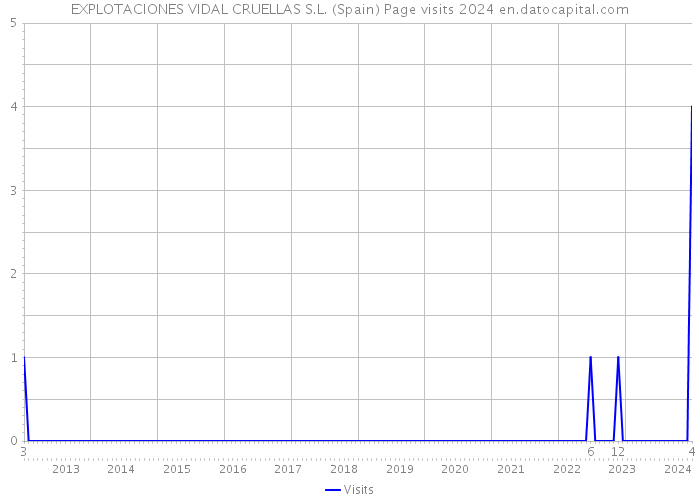 EXPLOTACIONES VIDAL CRUELLAS S.L. (Spain) Page visits 2024 