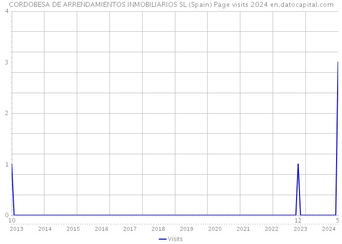 CORDOBESA DE ARRENDAMIENTOS INMOBILIARIOS SL (Spain) Page visits 2024 