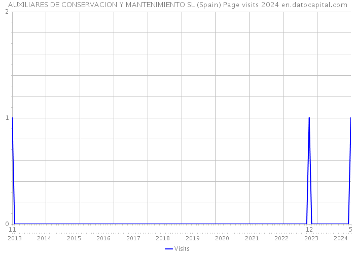 AUXILIARES DE CONSERVACION Y MANTENIMIENTO SL (Spain) Page visits 2024 