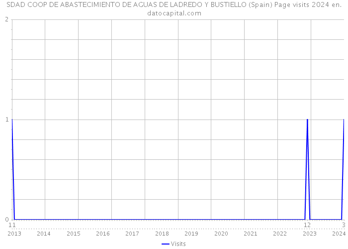 SDAD COOP DE ABASTECIMIENTO DE AGUAS DE LADREDO Y BUSTIELLO (Spain) Page visits 2024 