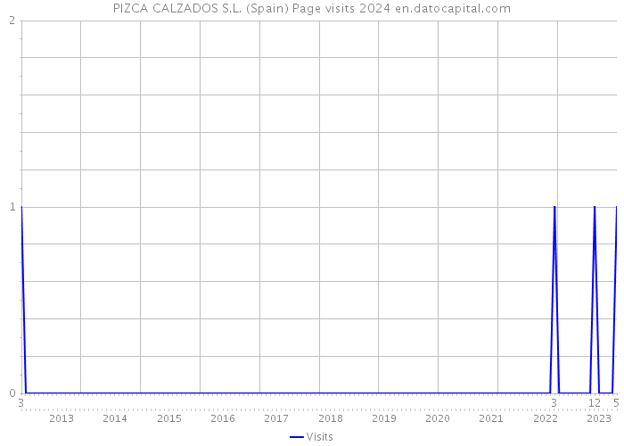 PIZCA CALZADOS S.L. (Spain) Page visits 2024 