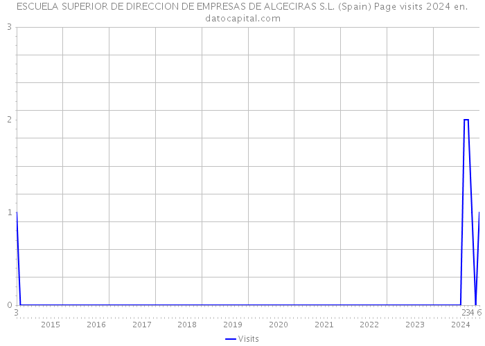 ESCUELA SUPERIOR DE DIRECCION DE EMPRESAS DE ALGECIRAS S.L. (Spain) Page visits 2024 