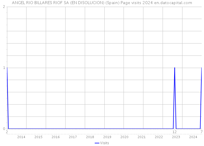 ANGEL RIO BILLARES RIOF SA (EN DISOLUCION) (Spain) Page visits 2024 