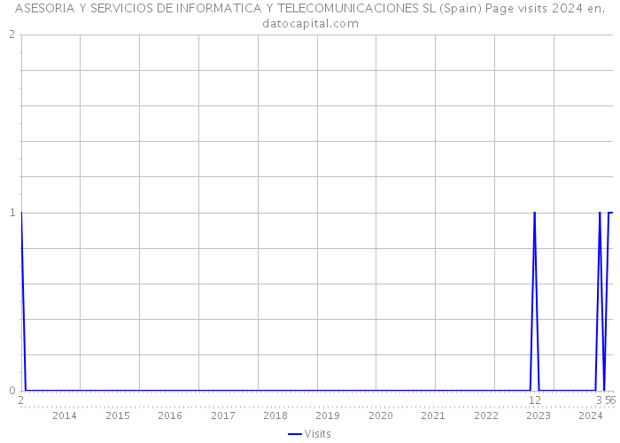 ASESORIA Y SERVICIOS DE INFORMATICA Y TELECOMUNICACIONES SL (Spain) Page visits 2024 