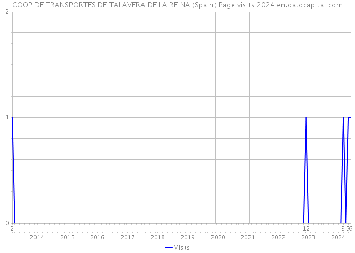 COOP DE TRANSPORTES DE TALAVERA DE LA REINA (Spain) Page visits 2024 