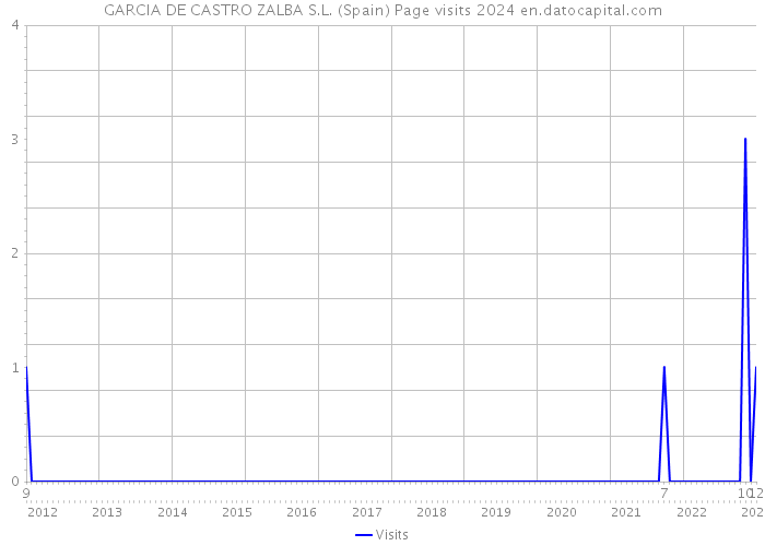 GARCIA DE CASTRO ZALBA S.L. (Spain) Page visits 2024 