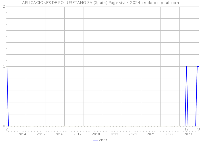 APLICACIONES DE POLIURETANO SA (Spain) Page visits 2024 