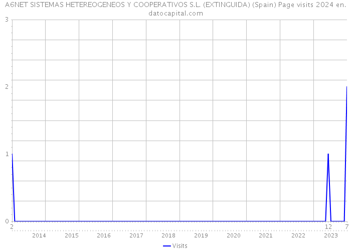 A6NET SISTEMAS HETEREOGENEOS Y COOPERATIVOS S.L. (EXTINGUIDA) (Spain) Page visits 2024 