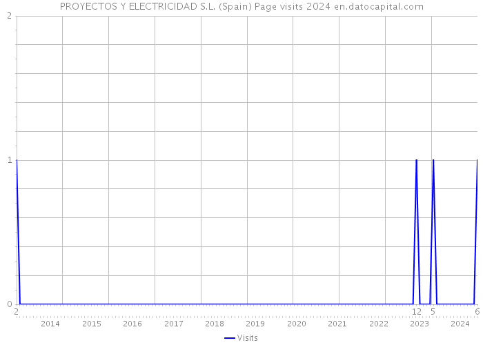 PROYECTOS Y ELECTRICIDAD S.L. (Spain) Page visits 2024 