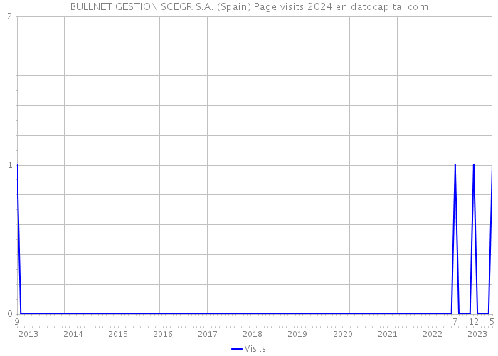 BULLNET GESTION SCEGR S.A. (Spain) Page visits 2024 