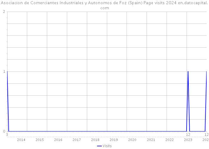 Asociacion de Comerciantes Industriales y Autonomos de Foz (Spain) Page visits 2024 
