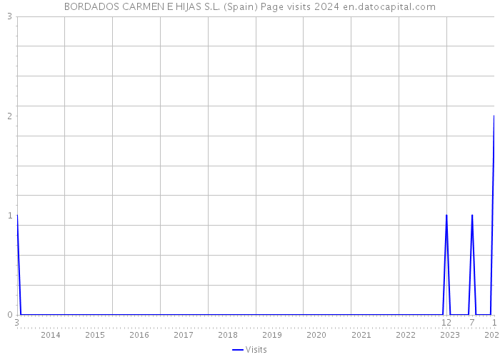 BORDADOS CARMEN E HIJAS S.L. (Spain) Page visits 2024 