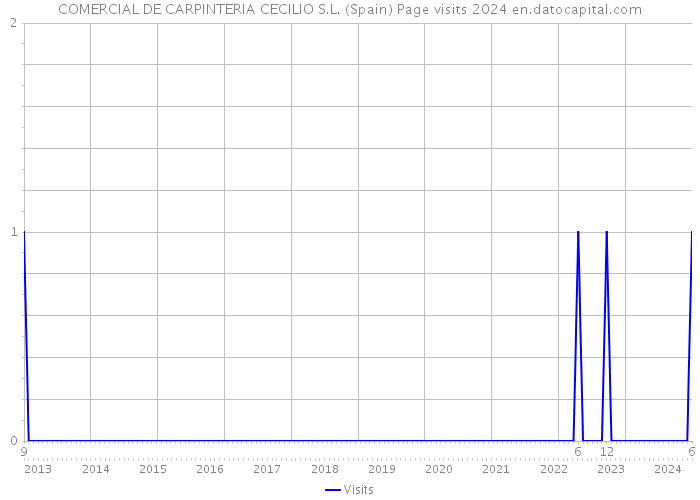 COMERCIAL DE CARPINTERIA CECILIO S.L. (Spain) Page visits 2024 