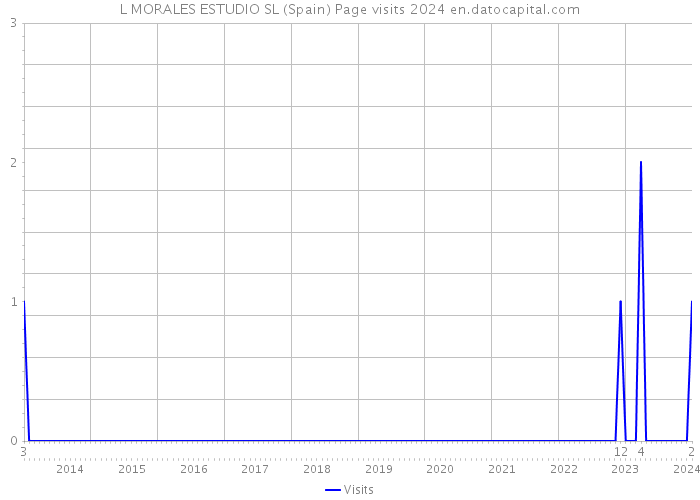 L MORALES ESTUDIO SL (Spain) Page visits 2024 