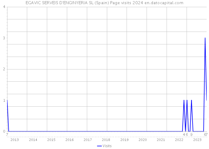 EGAVIC SERVEIS D'ENGINYERIA SL (Spain) Page visits 2024 