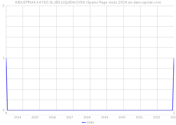 INDUSTRIAS KAYSO SL (EN LIQUIDACION) (Spain) Page visits 2024 