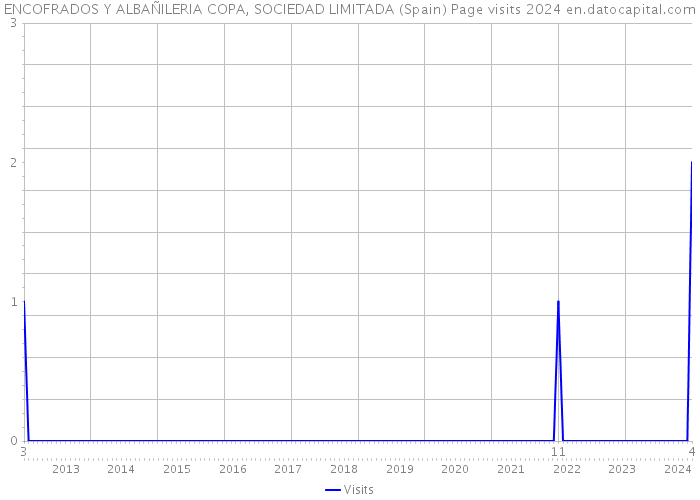 ENCOFRADOS Y ALBAÑILERIA COPA, SOCIEDAD LIMITADA (Spain) Page visits 2024 