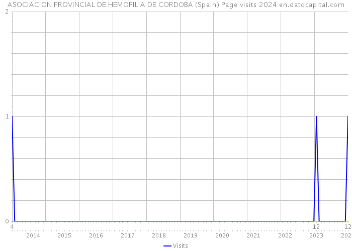 ASOCIACION PROVINCIAL DE HEMOFILIA DE CORDOBA (Spain) Page visits 2024 