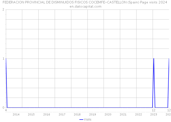 FEDERACION PROVINCIAL DE DISMINUIDOS FISICOS COCEMFE-CASTELLON (Spain) Page visits 2024 