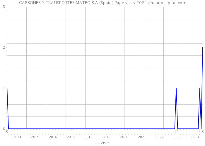 CARBONES Y TRANSPORTES MATEO S A (Spain) Page visits 2024 