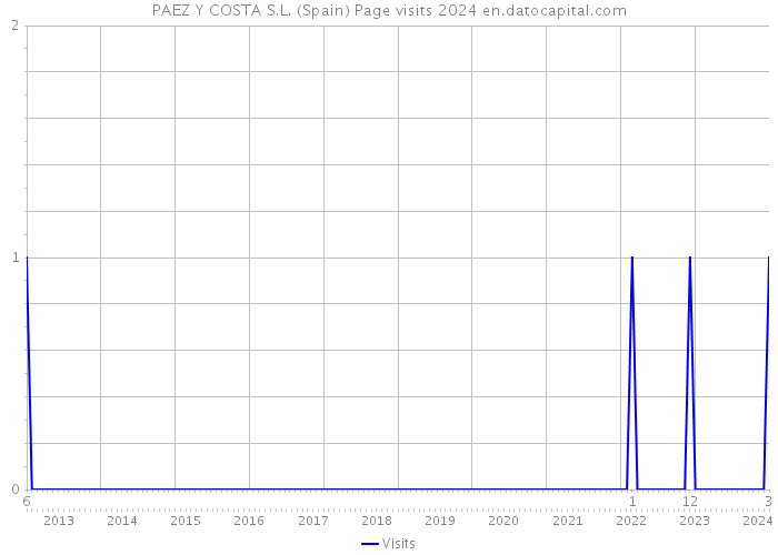 PAEZ Y COSTA S.L. (Spain) Page visits 2024 