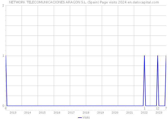 NETWORK TELECOMUNICACIONES ARAGON S.L. (Spain) Page visits 2024 