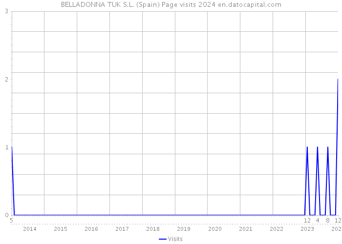 BELLADONNA TUK S.L. (Spain) Page visits 2024 