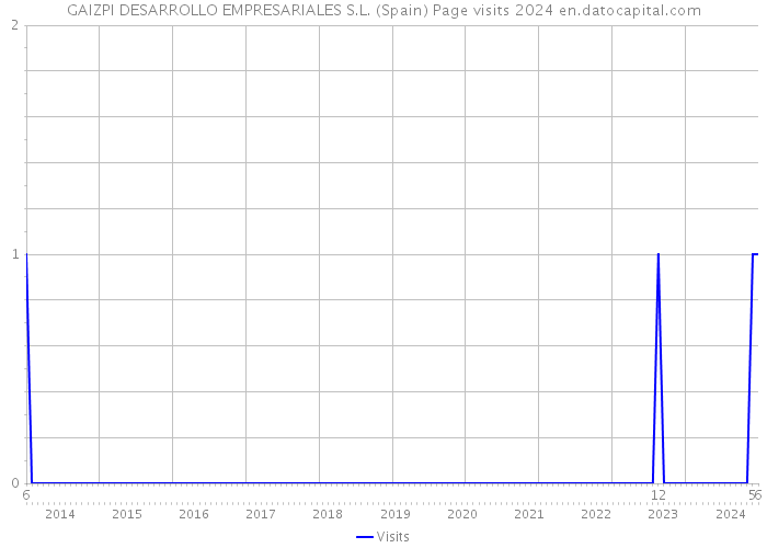 GAIZPI DESARROLLO EMPRESARIALES S.L. (Spain) Page visits 2024 