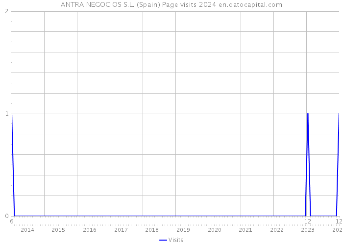 ANTRA NEGOCIOS S.L. (Spain) Page visits 2024 