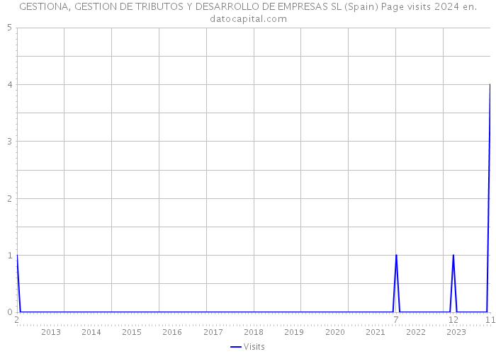 GESTIONA, GESTION DE TRIBUTOS Y DESARROLLO DE EMPRESAS SL (Spain) Page visits 2024 