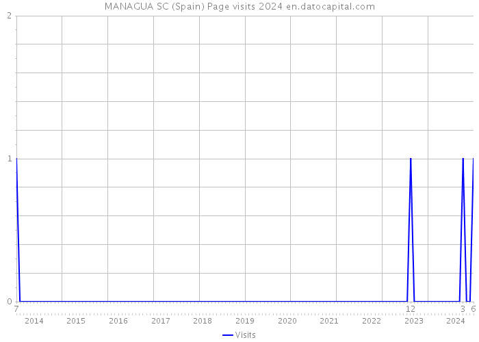 MANAGUA SC (Spain) Page visits 2024 