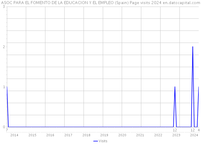 ASOC PARA EL FOMENTO DE LA EDUCACION Y EL EMPLEO (Spain) Page visits 2024 