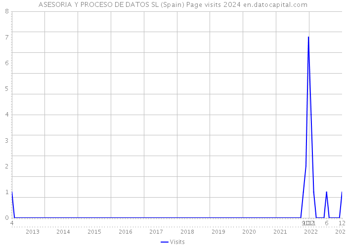ASESORIA Y PROCESO DE DATOS SL (Spain) Page visits 2024 