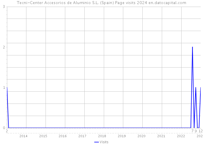 Tecni-Center Accesorios de Aluminio S.L. (Spain) Page visits 2024 