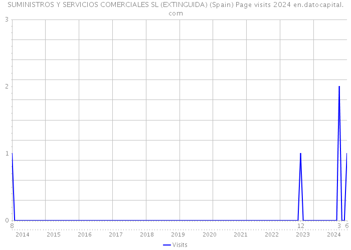 SUMINISTROS Y SERVICIOS COMERCIALES SL (EXTINGUIDA) (Spain) Page visits 2024 