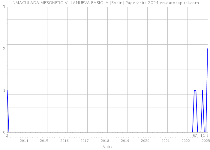 INMACULADA MESONERO VILLANUEVA FABIOLA (Spain) Page visits 2024 