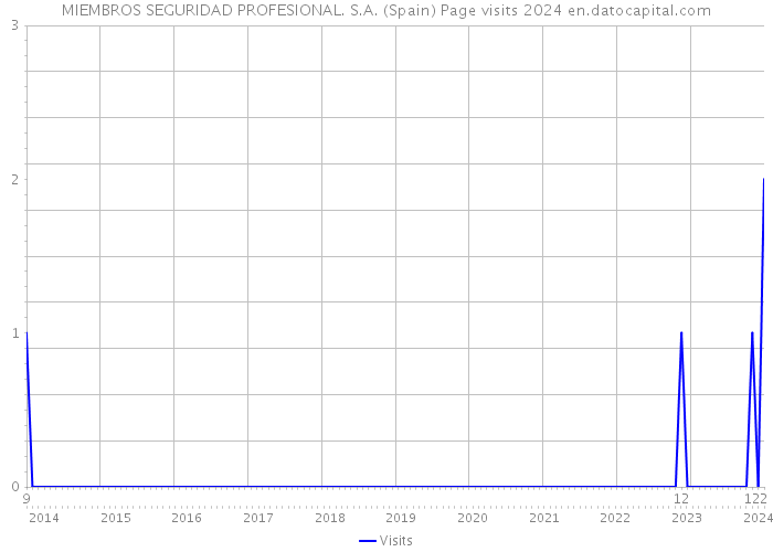 MIEMBROS SEGURIDAD PROFESIONAL. S.A. (Spain) Page visits 2024 
