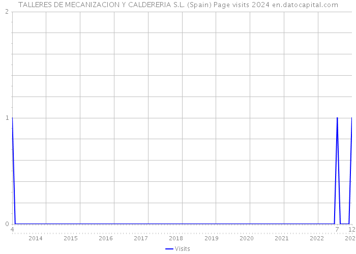 TALLERES DE MECANIZACION Y CALDERERIA S.L. (Spain) Page visits 2024 