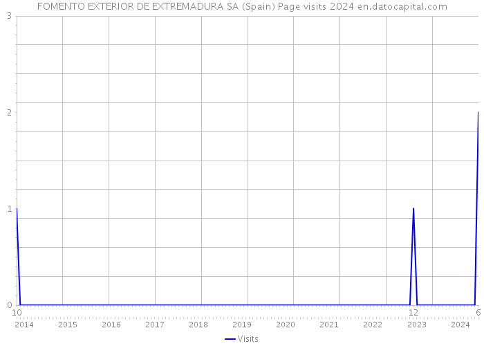 FOMENTO EXTERIOR DE EXTREMADURA SA (Spain) Page visits 2024 