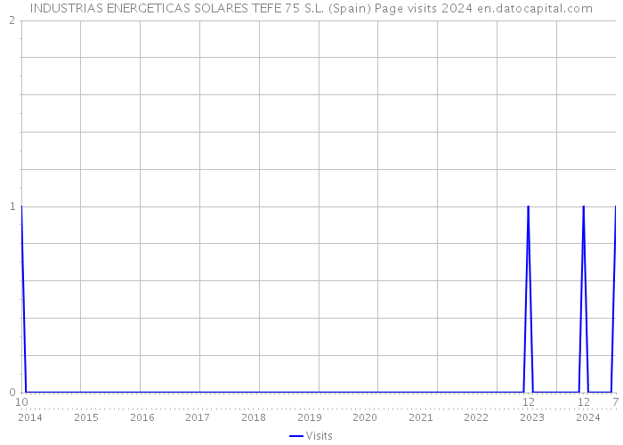 INDUSTRIAS ENERGETICAS SOLARES TEFE 75 S.L. (Spain) Page visits 2024 