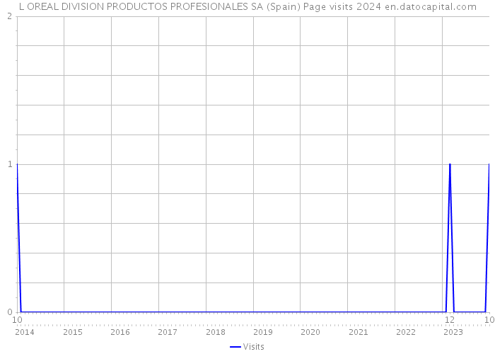 L OREAL DIVISION PRODUCTOS PROFESIONALES SA (Spain) Page visits 2024 